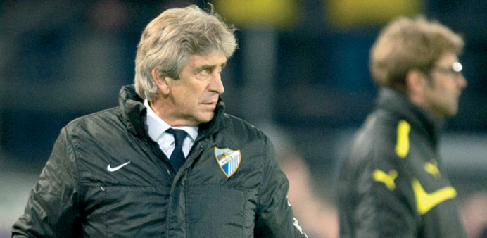 Malaga coach Manuel Pellegrini.