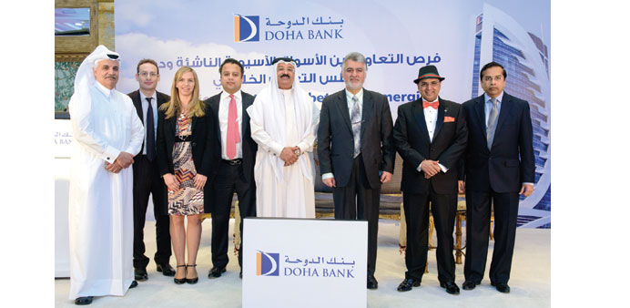  Seetharaman with subject experts at the conference hosted by Doha Bank in Kuwait.