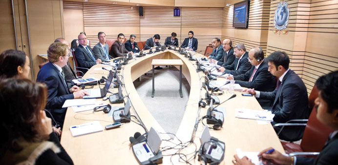 Officials attending a meeting.