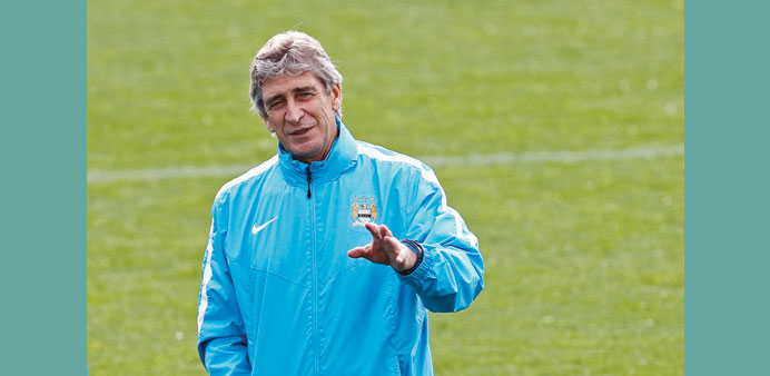  Manchester City manager Manuel Pellegrini.