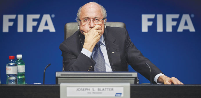 File picture of FIFA president Sepp Blatter during a press conference at the FIFA headquarters in Zurich.