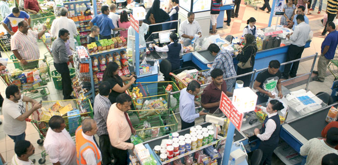 Shoppers at a leading mall on the eve of Ramadan in Doha. PICTURE: Jayaram