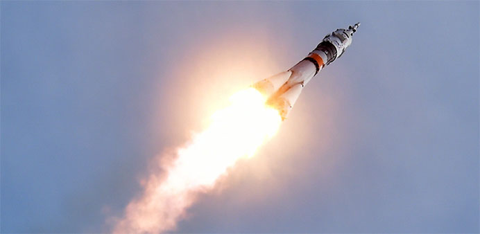 Russia's Soyuz TMA-18M spacecraft carrying the International Space Station (ISS) crew