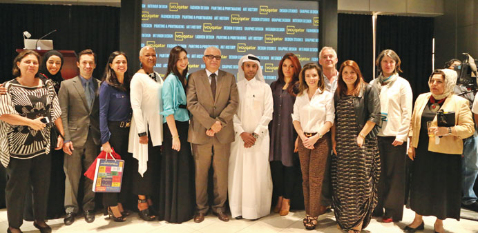 The two winners with National Museum of Qatar and VCUQatar officials.