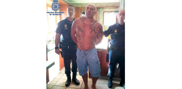 Police arrest Mark Alan Lilley in Alhaurin de la Torre, near Malaga.
