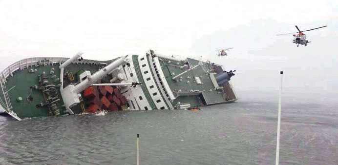 The Korean vessel Sewol sank in just five hours with most of the 350
