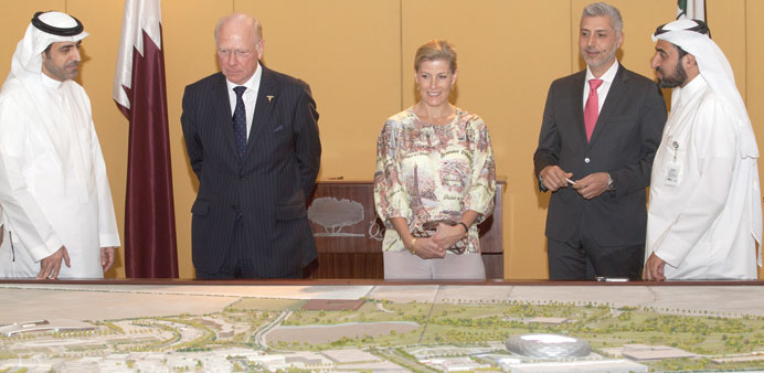 The Countess of Wessex and her delegation at Qatar Foundation.
