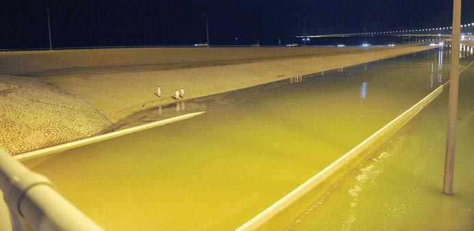 The recent  flooding on the Dukhan Highway, 