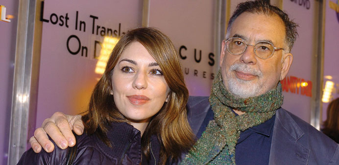 * Sofia Coppola and Francis Ford Coppola attend the DVD Launch Party of Lost In Translation at the Koi restaurant in Los Angeles.