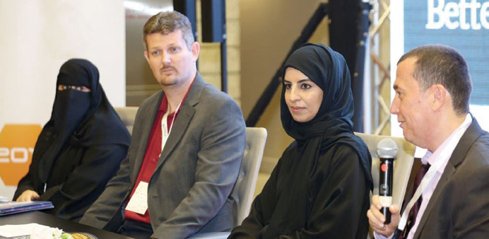    Officials at the launch of the u201cBetter Connections Programmeu201d at Qitcom 2014 yesterday.