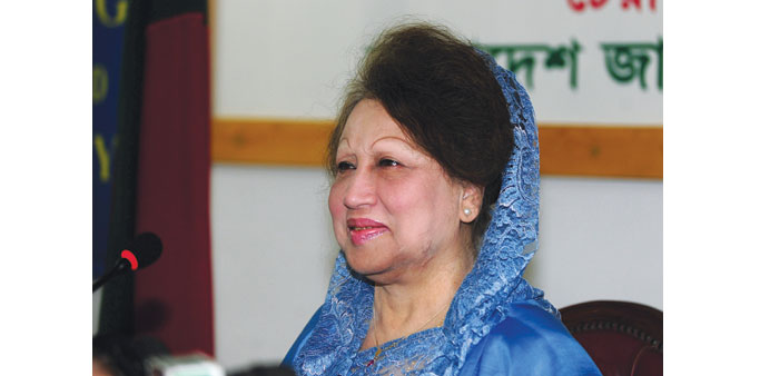 Khaleda Zia ...  bank accounts frozen since 2007.