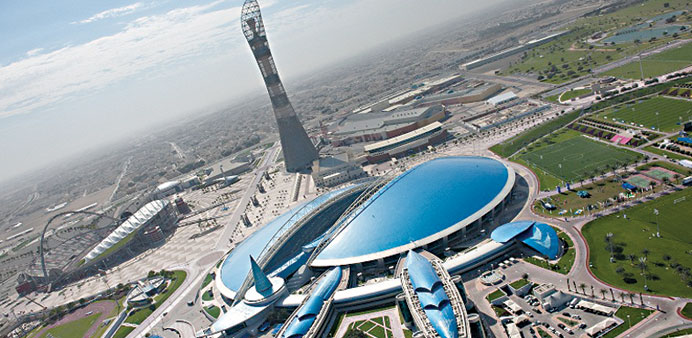 A panoramic view of the Aspire Zone.