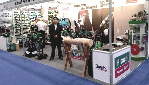 The Hitachi Power Tools stand at Project Qatar 2016.