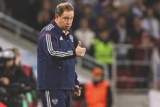 File picture of Russia coach Leonid Slutsky.