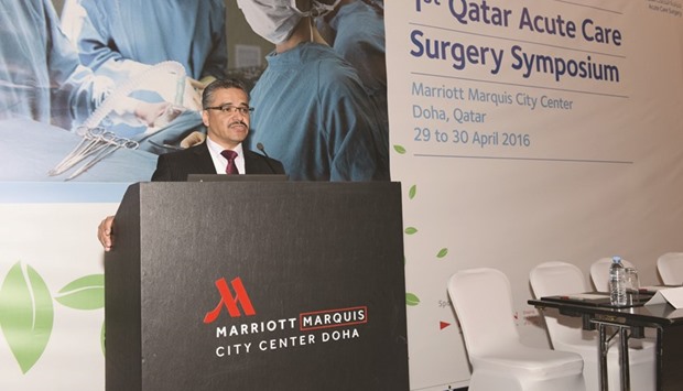 Dr Ahmad Zarour speaking at the symposium.