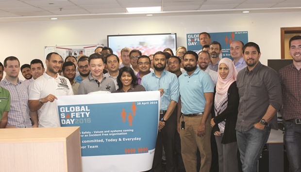 Maersk Oil Qatar employees during the 5th Global Safety Day celebrations.
