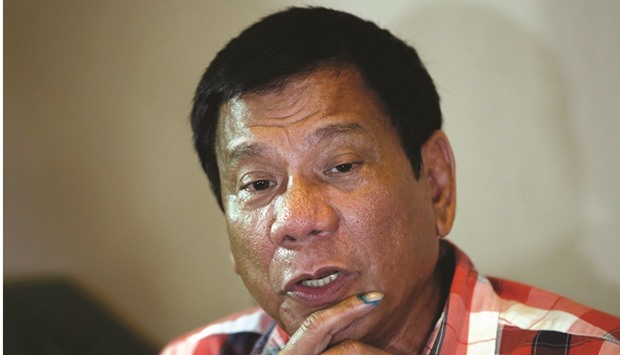 Duterte:  expected to take office on June 30.