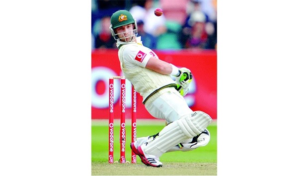 In this December 11, 2011, picture, Australian batsman Phillip Hughes ducks a bouncer during the second Test against New Zealand in Hobart. (AFP)