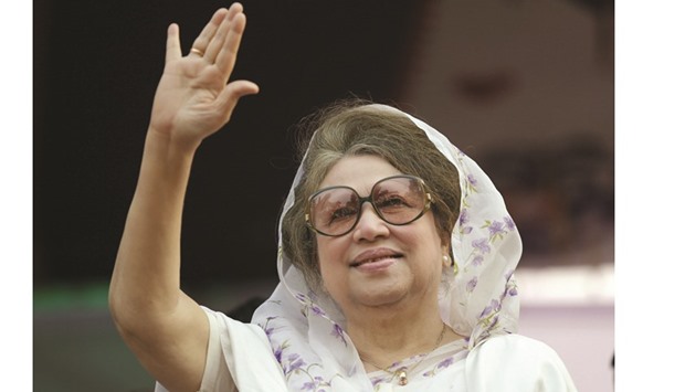 Khaleda Zia ... charged as a mastermind in the arson attacks.