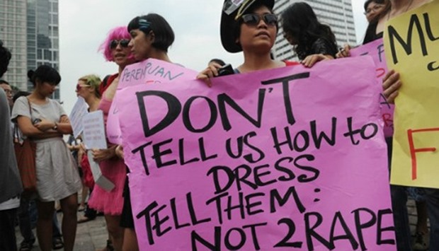 Indonesian women protest against rape