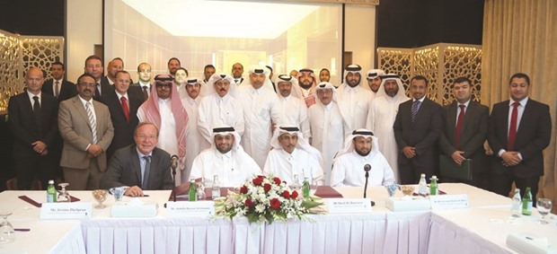 Officials of Retaj Hotels Hospitality & Vichy Company and Hala Group at the signing ceremony.