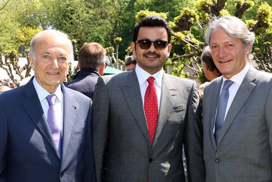 HE Sheikh Joaan bin Hamad al-Thani at the Deauville Racecourse in France where yesterdayu2019s races were sponsored by Qatar Racing and Equestrian Club.