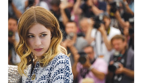 French actress Sigrid Bouaziz poses during a photocall yesterday for the film Personal Shopper.