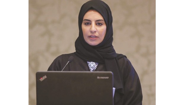 Reem al-Mansoori, assistant undersecretary for Digital Society Development at the MOTC, speaks at the seminar.