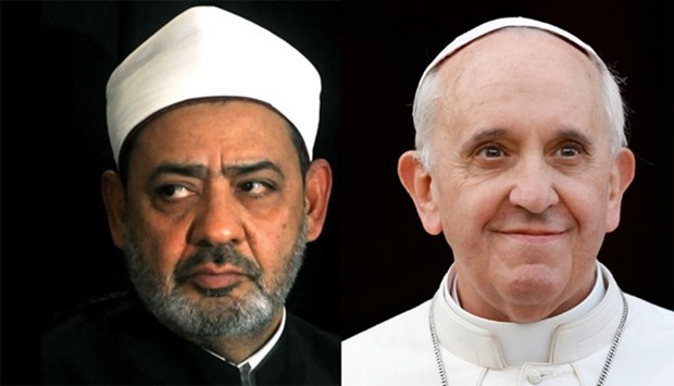 Sheikh Ahmed al-Tayeb and Pope Francis