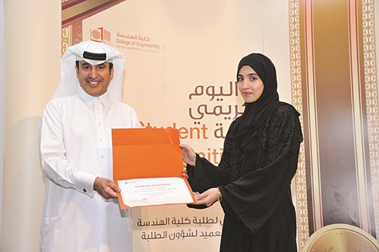 A total of 486 distinguished students received certificates from CENG dean Dr Khalifa al-Khalifa.