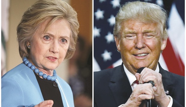 Democratic presidential candidate Hillary Clinton and Republican presidential candidate Donald Trump.