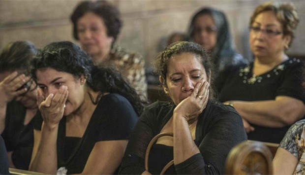 Relatives and friends of cabin crew and passengers, who were on board the EgyptAir plane