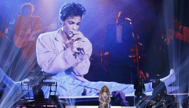 Madonna performs ,Nothing Compares 2 U, during her tribute to Prince