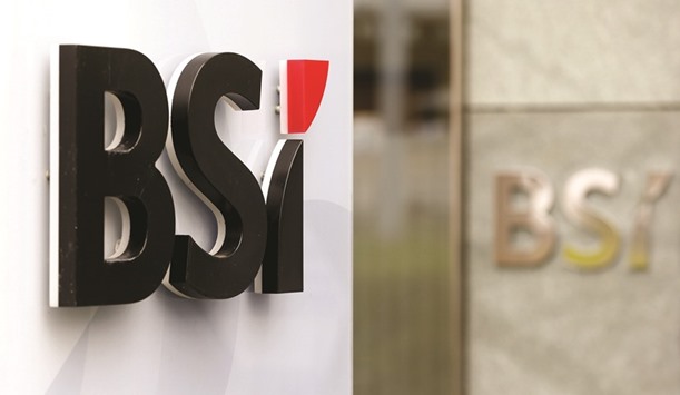 The logo of Swiss private bank BSI is seen in Zurich. The Monetary Authority of Singapore said yesterday it had withdrawn BSI Banku2019s status as a merchant bank in Singapore for serious breaches of anti-money laundering rules, the first time in 32 years it has taken such action against a bank.