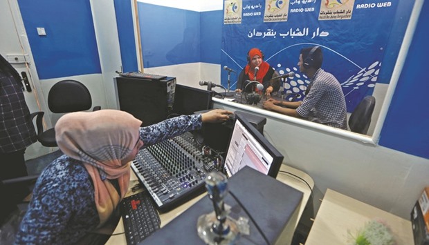 People are seen at a radio web studio during training at a youth centre in Ben Guerdane, Tunisia. The North African country serves as a beacon of hope in the Arab world. After the 2011 revolution, it pursued a consensual, inclusive process to develop a new social contract that upholds all of its peopleu2019s individual and collective rights.