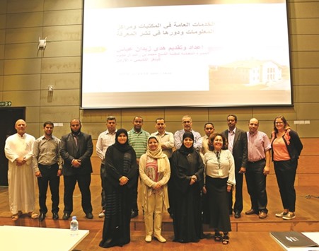 Participants at an informative workshop organised by Qatar National Library.