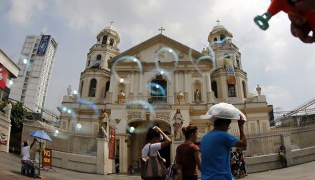 The Quiapo church wherein journalist Alex Balcoba attended a Friday mass before he was killed in Manila, Philippines. Picture courtesy: The Star