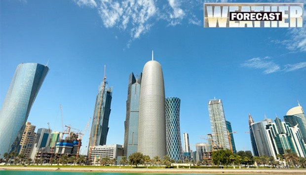 On Monday, the maximum temperature is expected to be 44C in Doha, Messaied, Wakrah and Al Khor, 41C in Dukhan, 40C in Abu Samra and 35C in Al Ruwais.
