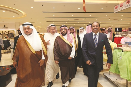 Prince Saud, Batterjee among other Saudi dignitaries with Yusuffali during the inauguration of LuLu Groupu2019s 125th hypermarket worldwide and seventh in Saudi Arabia, in Jeddah.