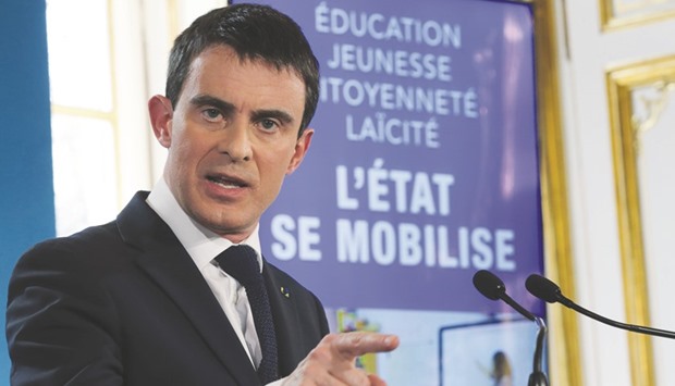 Valls: his approval rating has plunged to 24%.