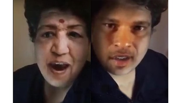 In the two-minute clip Bhat, a member of online comedy group AIB, mimics a conversation between Tendulkar and Mangeshkar.