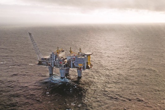 A natural gas platform operated by Statoil is seen in the North Sea, Norway. Offshore drillers have laid off workers as contracts were cancelled and rig rates plunged.
