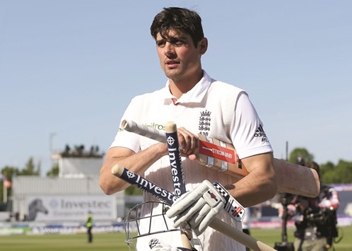 At 31 years and 157 days, Alastair Cook became the youngest player ever to score 10,000 Test runs, beating the previous record of India great Sachin Tendulkar (31 years and 326 days). (AFP)
