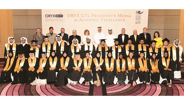 CNA-Qu2019s top graduates receive Oryx GTL Presidentu2019s Medal for Academic Excellence.