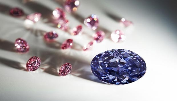 A rare violet uncut diamond discovered at Australia's Argyle mine