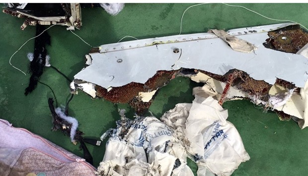 Some of the the debris  recovered of the flight