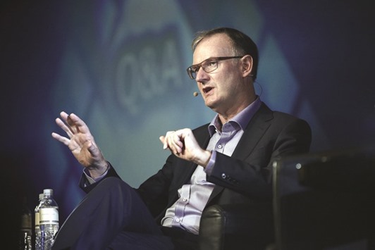 EMC Information Infrastructure CEO David Goulden answering questions from media persons and analysts after the launch of the companyu2019s new data centre products and services in Las Vegas on Monday.