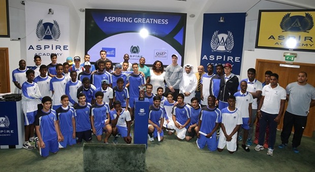 The likes of US shot putter and 2016 world champion Michelle Carter, US hurdler and 2013 world champion David Oliver, and Canadian high jumper and 2015 world champion Derek Drouin met with student-athletes at Aspire Academy.