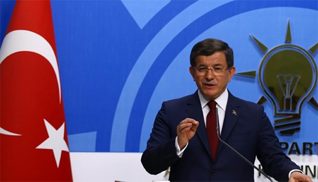 Turkish Prime Minister and leader of Turkey's ruling party, the Justice and Development Party (AK Party) Ahmet Davutoglu