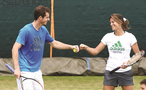 File picture of Andy Murray and coach Amelie Mauresmo.